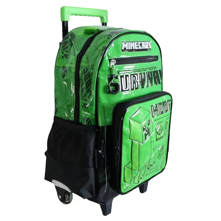 Mochila Escolar Cresko 2026 Minecraft 16" Art.MI190